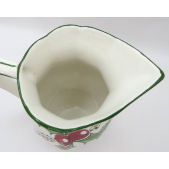 RCCL Portugal Hand Painted Holly Berries Ceramic Christmas Holiday Pitcher Jug - Picture 8 of 15
